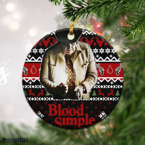 Round Ornament Blood Simple Christmas ornament Tree Decoration