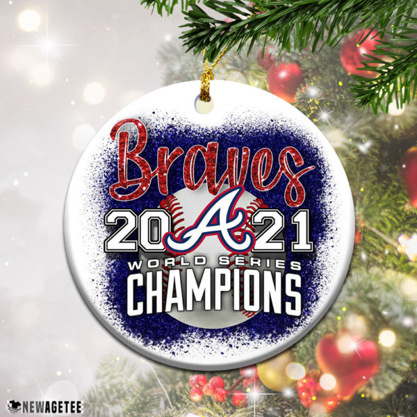 Round Ornament Braves 2021 World Series Champions Christmas Ornament
