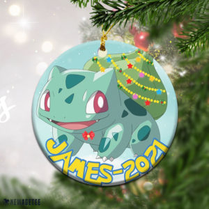 Round Ornament Bulbasaur Pokemon Customized Christmas Ornament