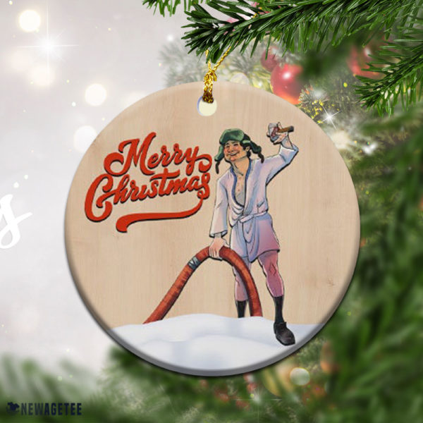 Round Ornament Cousin Eddie Merry Christmas Shitter Was Full Vacation Christmas Ornament