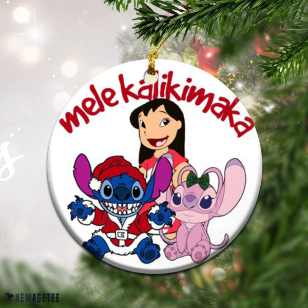 Round Ornament Disney Lilo And Stitch Christmas Tree Christmas Ornament