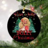 Round Ornament Have A Holly Dolly Christmas Parton Christmas Ornament