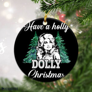 Round Ornament Holly Dolly Christmas Parton Christmas Ornament