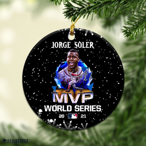 Round Ornament Jorge Soler wins 2021 World Series MVP Christmas Ornament