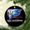 Round Ornament Kyle Larson 2021 NASCAR Cup Series Champion Christmas Ornament