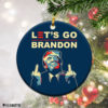 Round Ornament Lets Go Brandon FJB 2021 Trump FunnyChristmas Ornament