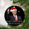 Round Ornament Make Christmas Great Again Trump 2021 Christmas Ornament