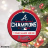 Round Ornament Personalized Atlanta Braves WinCraft 2021 World Series Champions Ornament