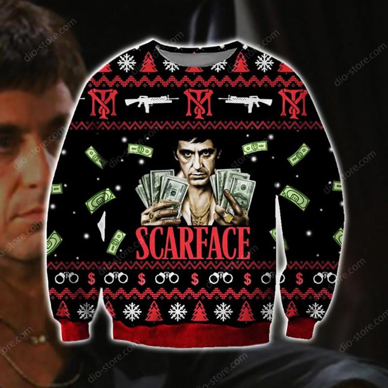 SCARFACE Unisex Knit Wool Ugly Sweater