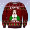 Santa I Know Him Ugly Christmas Sweater Unisex Knit Wool Ugly Sweater