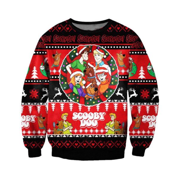 Scooby Doo Characters Ugly Christmas Knit Sweater