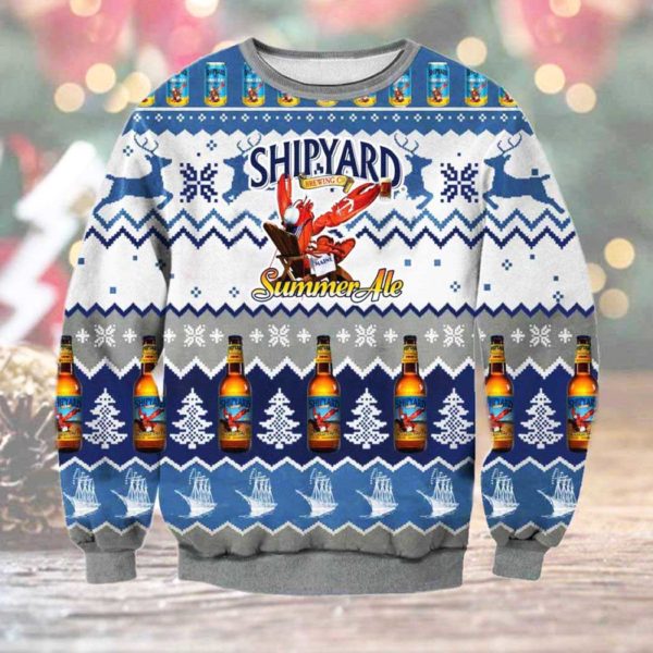 Shipyard Summer Ale Ugly Christmas Sweater Unisex Knit Wool Ugly Sweater
