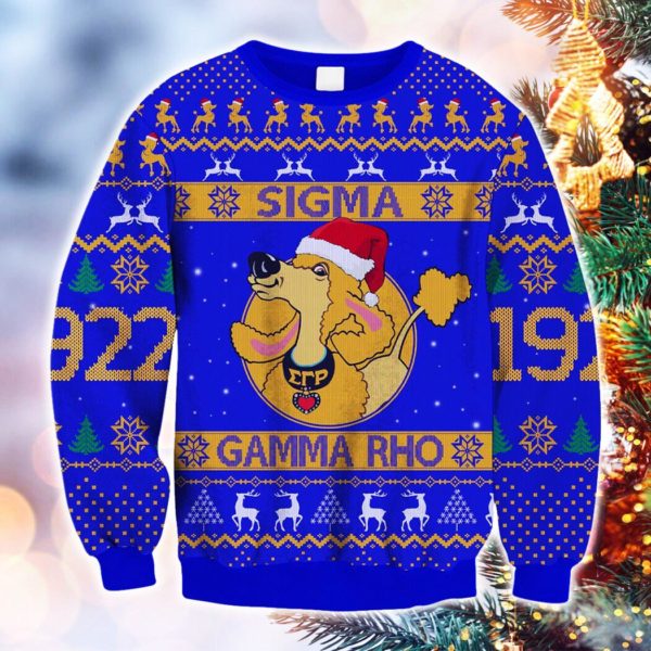 Sigma Gamma Rho Ugly Christmas Sweater Unisex Knit Wool Ugly Sweater
