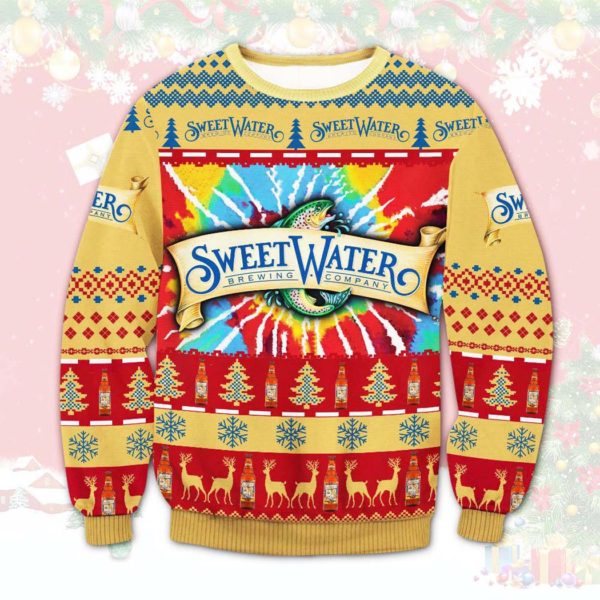 Sweet water brewing company Ugly Christmas Sweater Unisex Knit Ugly Sweater