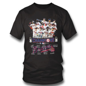 T Shirt Unisex Atlanta Braves World Series Champions 2021 MLB Signatures Shirt
