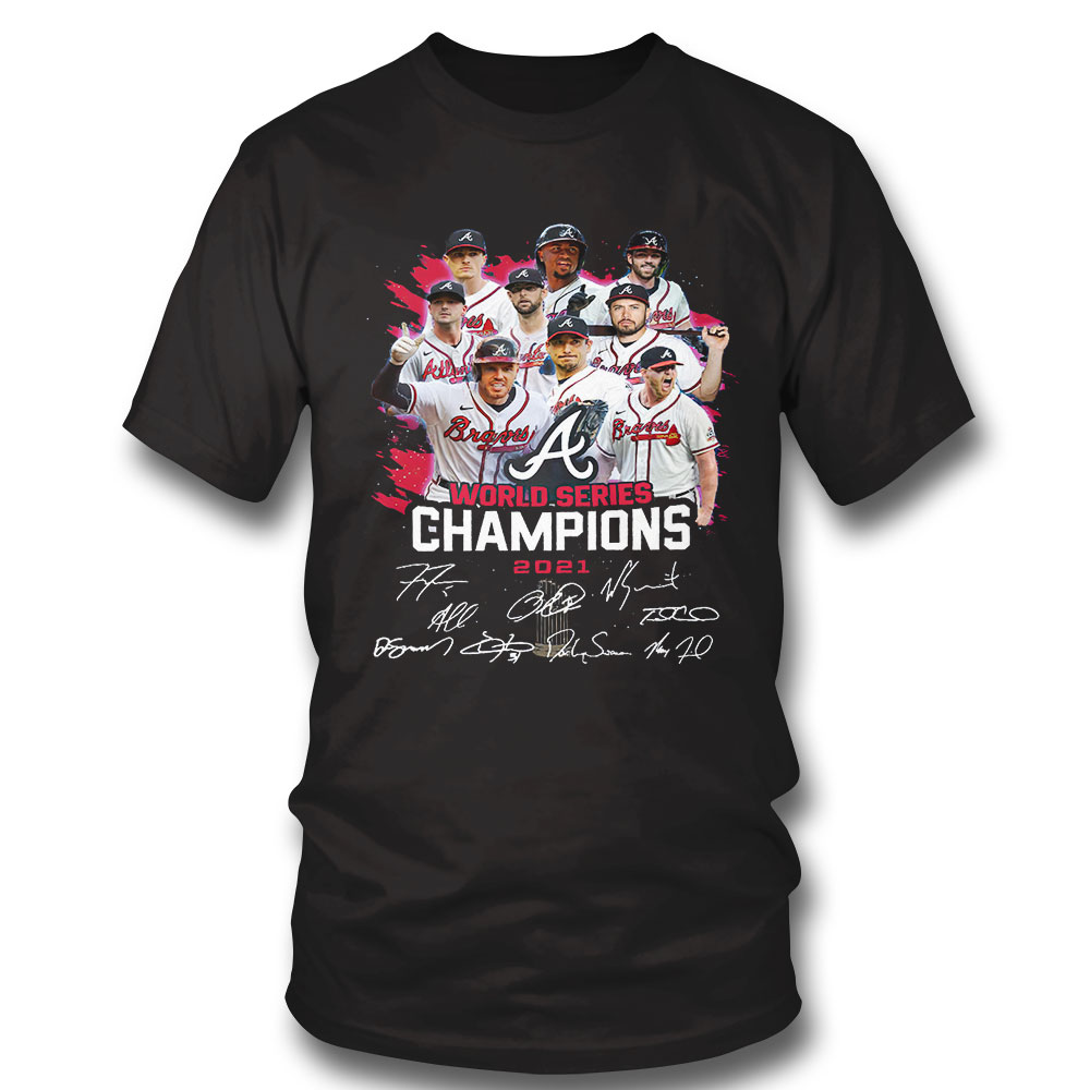 Atlanta Braves World Series Championship 2021 signatures shirt
