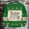 Taters Potatoes Green Ugly Christmas Sweater Unisex Knit Wool Ugly Sweater