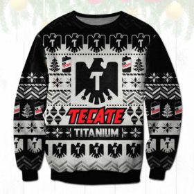 Tecate Titanium Ugly Christmas Sweater Unisex Knit Wool Ugly Sweater