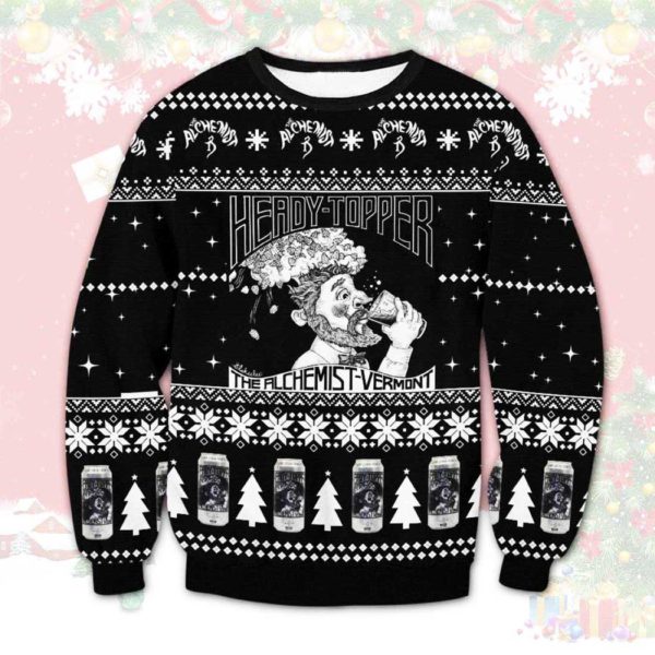 The Alchemist Vermont Heady Topper Ugly Christmas Sweater Unisex Knit Wool Ugly Sweater