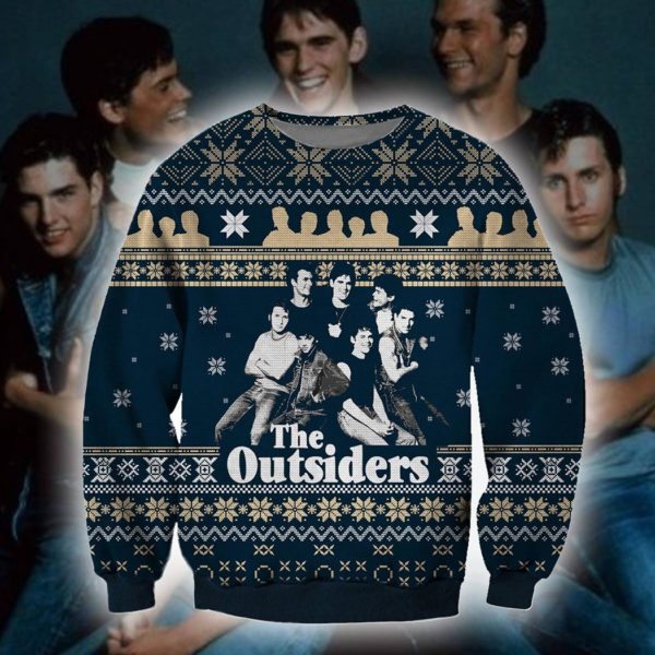 The Outsiders Ugly Christmas Sweater Unisex Knit Wool Ugly Sweater