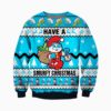 The Smurfs have a smurfy christmas sweater Unisex Knit Wool Ugly Sweater