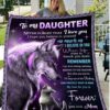 To My Daughter Forever I Love Mom Soft Comfortable Quilt