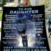 To My Daughter Soft Comfortable Quilt Blanket Love Mom And Dad
