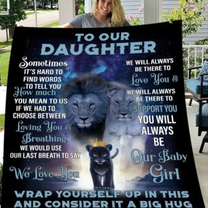 To My Daughter Soft Comfortable Quilt Blanket Love Mom And Dad