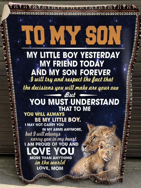 To My Son Love You Soft Comfortable Quilt Blanket