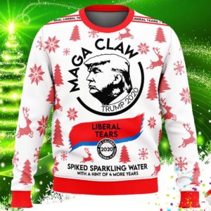 Trump MAGA Claw Ugly Christmas Knit Sweater
