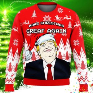 Trump Make Christmas Great Again Ugly Christmas Knit Sweater