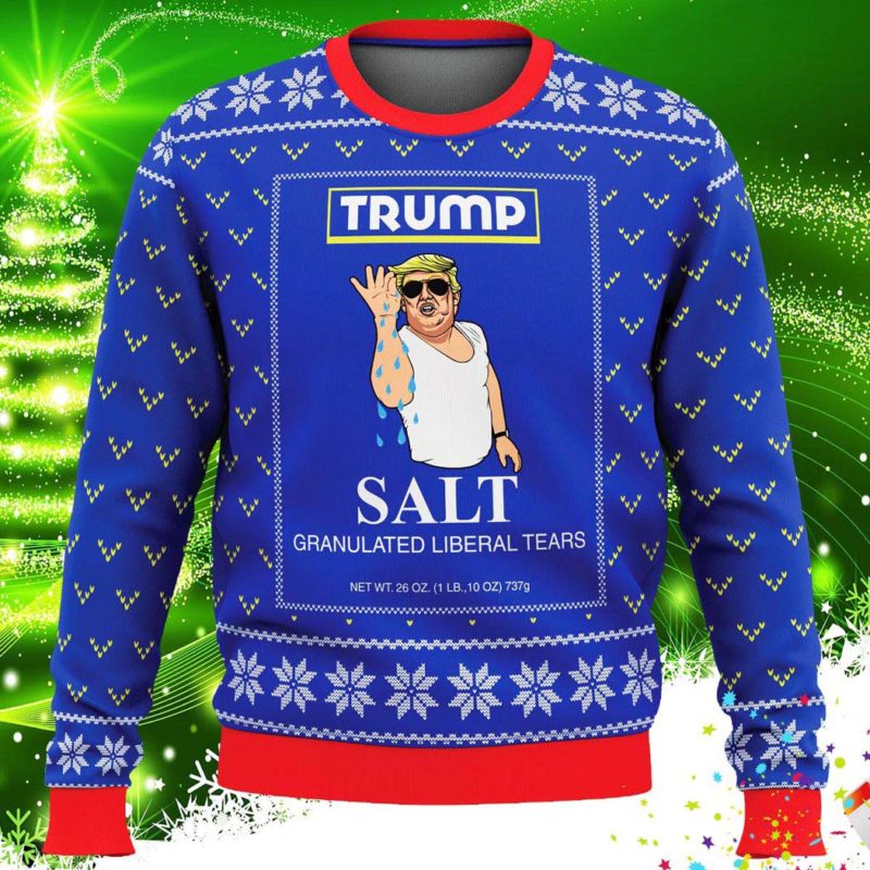 Trump Salt Liberal Tears Ugly Christmas Knit Sweater Trump Salt Liberal Tears Ugly Christmas Knit Sweater