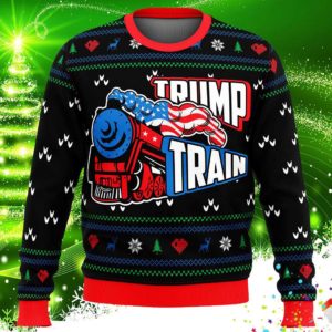 Trump Train Ugly Christmas Knit Sweater