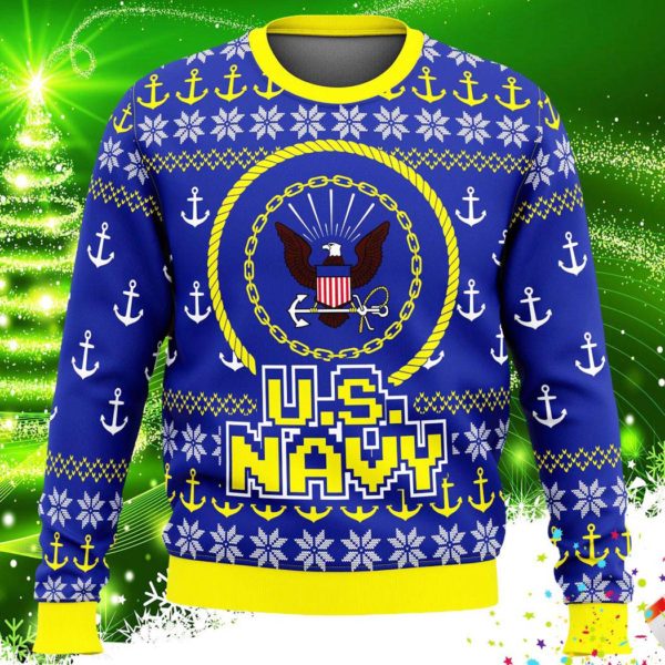 US Navy Ugly Christmas Knit Sweater