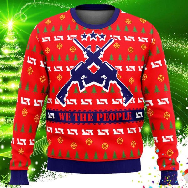 We The People 2nd Amendment Ugly Christmas Knit Sweater