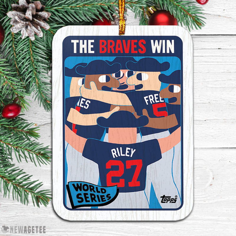 Atlanta Braves The Braves Win World Series Wood Christmas Ornament