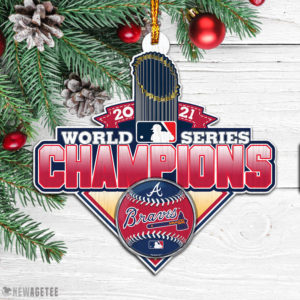 Wood Ornament Champions Atlanta Braves World Series 2021 Wood Christmas Ornament