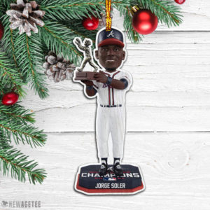 Jorge Soler Atlanta Braves 2021 World Series Champions Mvp Wood Christmas Ornament