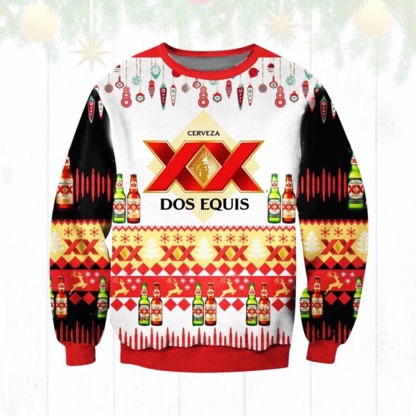 XX Dos Equis Cerveza Beer Ugly Christmas Sweater Unisex Knit Ugly Sweater