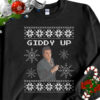 1 Black Sweatshirt Seinfeld Kramer Giddy Up Ugly Christmas Sweater Sweatshirt
