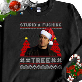 1 Black Sweatshirt Sopranos Studida Fucking Tree Ugly Christmas Sweater Sweatshirt