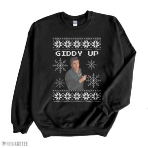 Black Sweatshirt Seinfeld Kramer Giddy Up Ugly Christmas Sweater Sweatshirt