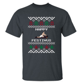 Dark Heather T Shirt George Costanza Seinfeld Happy Festivus Ugly Christmas Sweater Sweatshirt