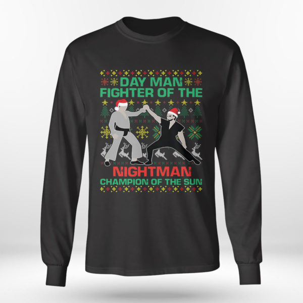 Longsleeve shirt Its Always Sunny Dayman Fighter Of The Nightman Champion Ugly Christmas Sweater Sweatshirt