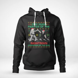 Pullover Hoodie Its Always Sunny Dayman Fighter Of The Nightman Champion Ugly Christmas Sweater Sweatshirt