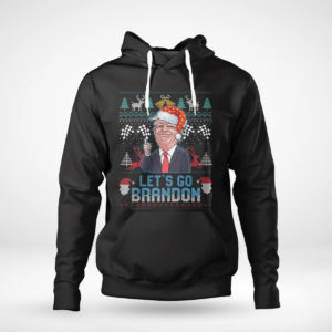 Pullover Hoodie Lets Go Brandon Trump 2024 Ugly Christmas Sweater Sweatshirt