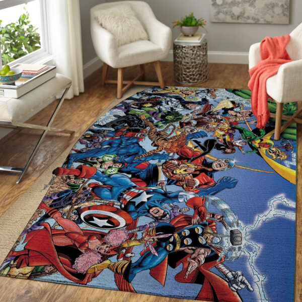 Avengers Members by George Perez Rug Carpet Rug Carpet