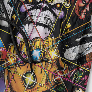 Beach Hawaiian Shorts Thanos in Infinity Gauntlet Marvel cover by George Perez Hawaiian Shirt