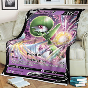 Fleece Blanket 2 Gardevoir V 16 73 SWSH Champions Path Holo Ultra Rare Pokemon Card Fleece Blanket