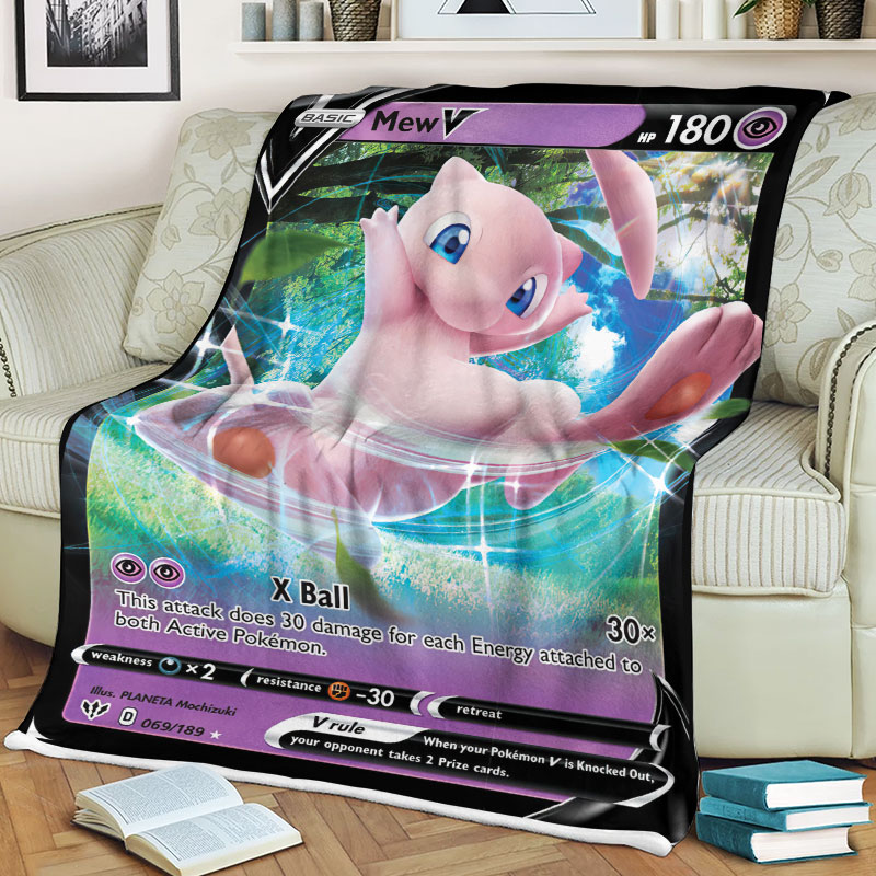 Anime Pokemon Mew Lv 100 Full Printing Blanket - Hot Sale 2023